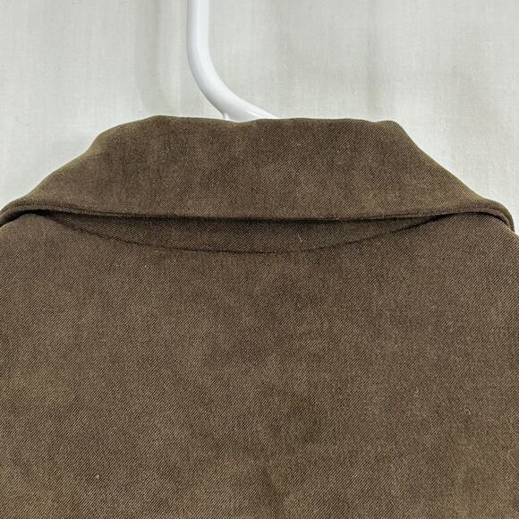 Karin Stevens Vintage 1990's? Blazer Jacket Army Green Zip Up Size 8 - Picture 6 of 10